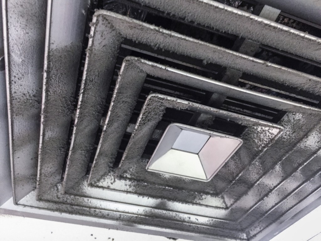 dusty moldy air duct