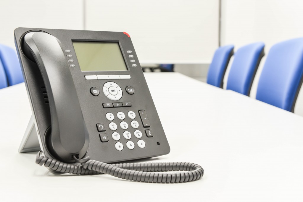 PBX phone in the conference room
