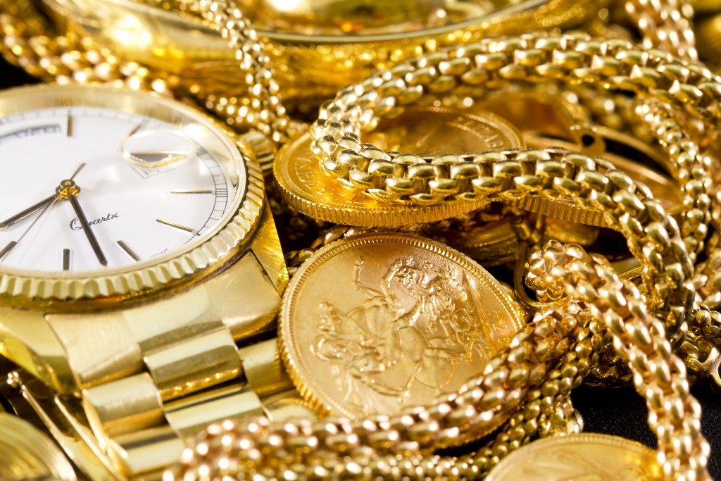 gold watches and necklaces