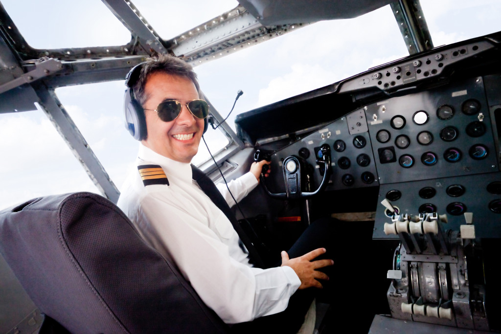 pilot smiling